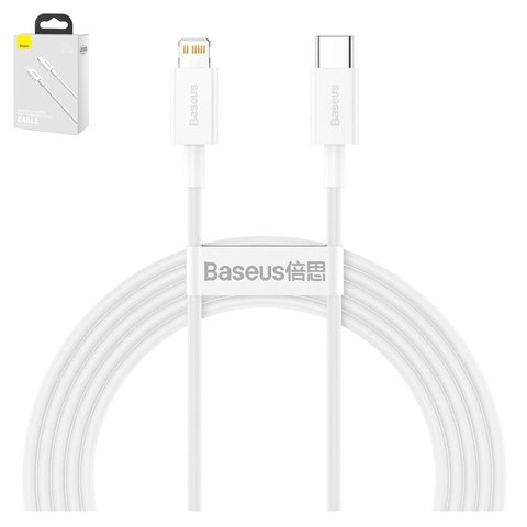 Cable USB Baseus Superior, USB tipo C, Lightning, 200 cm, 20 W, blanco, #CATLYS C02