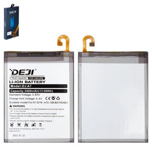Batería Deji EB BA750ABU puede usarse con Samsung A105F DS Galaxy A10, A750 Galaxy A7 2018 , A750F Galaxy A7 2018 , M105F DS Galaxy M10, Li ion, 3.85 V, 3400 mAh