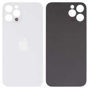 Panel trasero de carcasa puede usarse con iPhone 12 Pro, plateada, blanco, no es necesario desmontar la cámara, Original PRC , big hole, silver