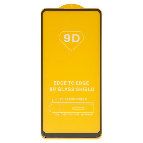 Vidrio de protección templado puede usarse con OnePlus 9, 9R, Full Glue, compatible con estuche, sin embalaje, sin pañuelos , negro
