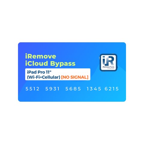 iCloud Bypass for iPad Pro 11" | Cellular [No Signal] & WiFi