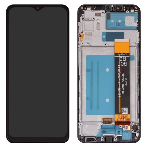 Pantalla LCD puede usarse con Samsung A235 Galaxy A23, negro, con marco, Box 