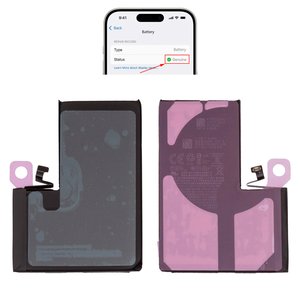 Batería puede usarse con iPhone 14 Pro Max, Li ion, 3.86 V, 4860 mAh, mayor capacidad, sin mensaje de error, A2830 , genuine IC
