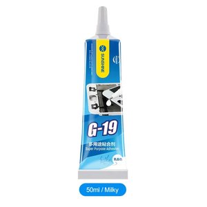 Adhesivos sellador Sunshine G 19, para pegar tapas traseras, para marcos de pantalla, 50 ml, blanco