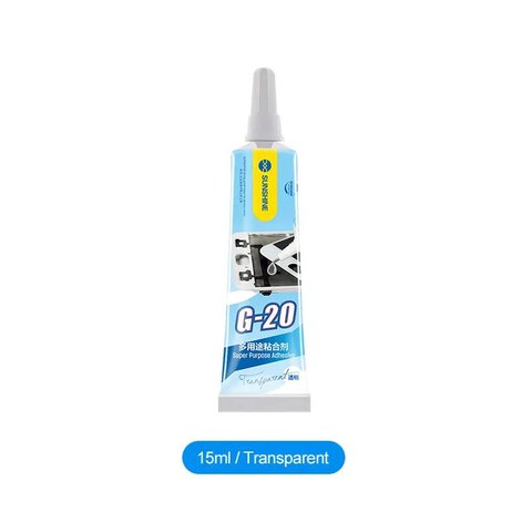 Adhesivos sellador Sunshine G 20, para pegar tapas traseras, para marcos de pantalla, 15 ml, transparente