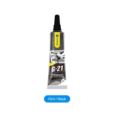 Adhesivos sellador Sunshine G 21, para pegar tapas traseras, para marcos de pantalla, 15 ml, negro