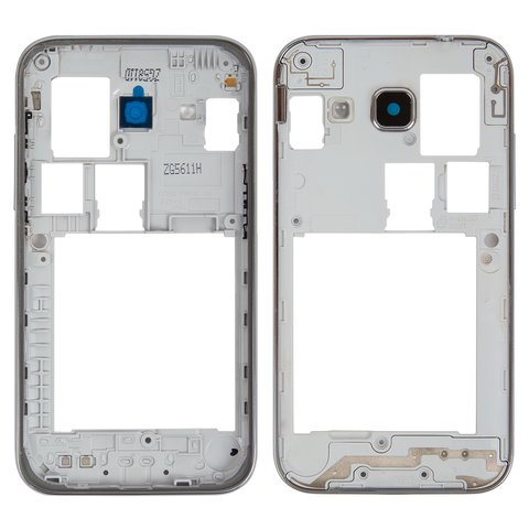 Середня частина корпусу для Samsung G360H DS Galaxy Core Prime, срібляста, dual SIM