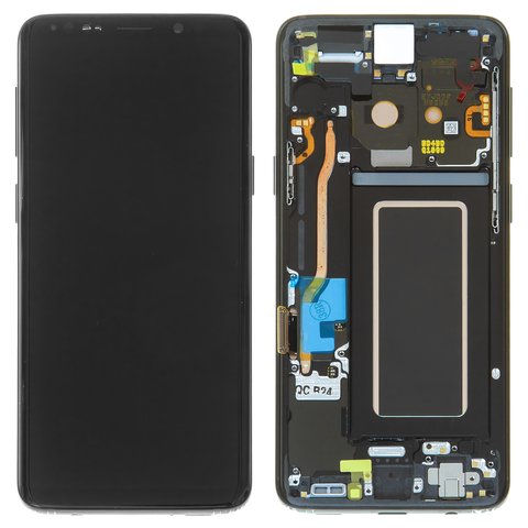 Дисплей для Samsung G960 Galaxy S9, черный, с рамкой, Original, сервисная упаковка, midnight black, #GH97 21696A GH97 21697A GH97 21724A