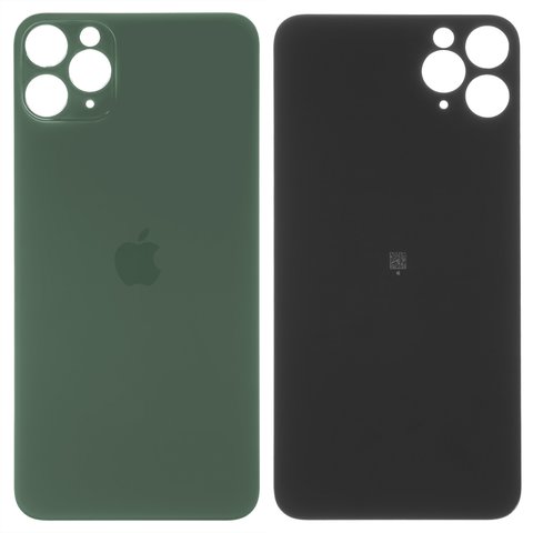 Задня панель корпуса для iPhone 11 Pro Max, зелена, не потрібно знімати скло камери, big hole, matte midnight green