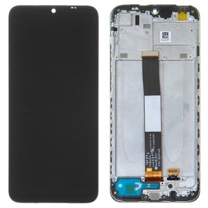Дисплей для Xiaomi Redmi 9A, Redmi 9AT, Redmi 9C, чорний, з рамкою, High Copy, M2006C3LG, M2006C3LI, M2006C3LC, M2006C3MG, M2006C3MT