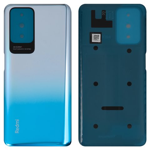 Задня панель корпуса для Xiaomi Redmi 10 2021 , Redmi 10 2022 , блакитна, 21061119AG, 21061119DG, sea blue