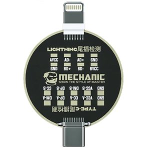 Тест кабель для перевірки конектора зарядки Mechanic T810, USB тип C, Lightning