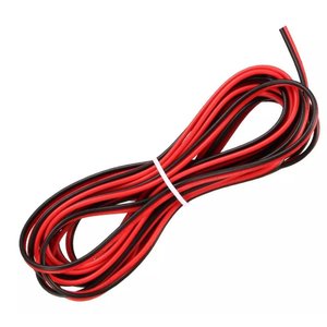 Провід в силіконовій ізоляції 2x26AWG, 0,16 мм², 1 м, чорний, червоний, UL3135