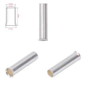 Наконечник EN1008, трубчастий, без ізоляції, 10 шт., 1 мм², 8 мм