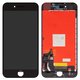 Дисплей для iPhone 7, черный, с рамкой, переклеено стекло, Уцінка. не працює 3D Touch.