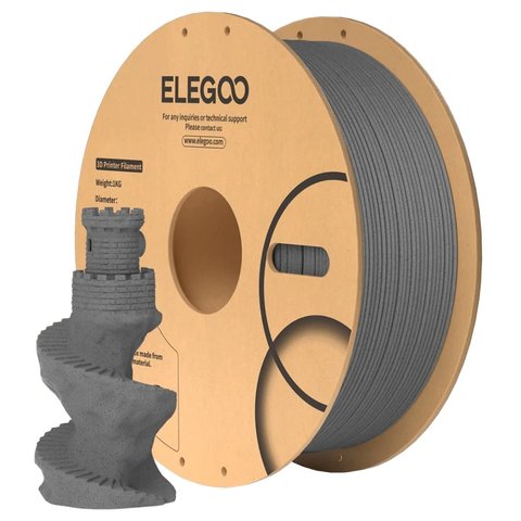 Филамент для 3D принтера ELEGOO PLA Marble Cement Grey, 1 кг