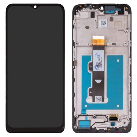 Дисплей для Motorola Moto E22, Moto E22i, черный, с рамкой, High Copy, XT2239