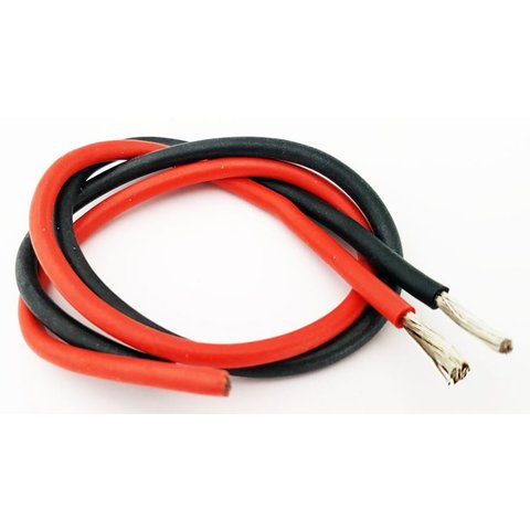 Провод в силиконовой изоляции 9AWG, 6,63 мм², 1 м, черный