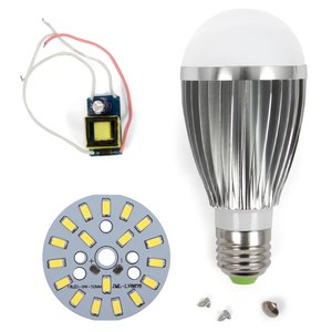 Juego de piezas para armar lámpara LED regulable SQ-Q03 5730 9 W (luz blanca fría, E27) Juego de piezas para armar lámpara LED regulable SQ-Q03 5730 9 W (luz blanca fría, E27)